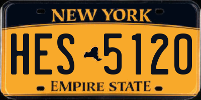 NY license plate HES5120