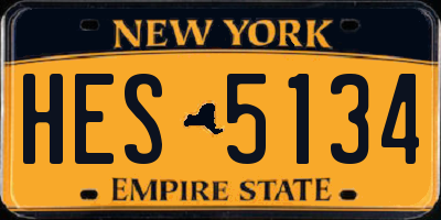 NY license plate HES5134