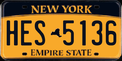 NY license plate HES5136