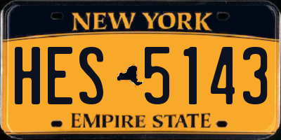 NY license plate HES5143