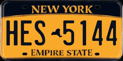 NY license plate HES5144