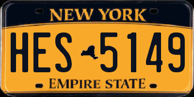 NY license plate HES5149