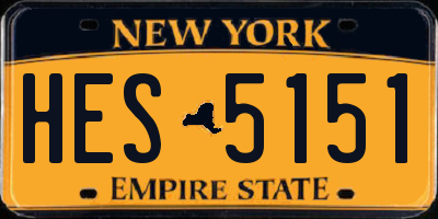 NY license plate HES5151