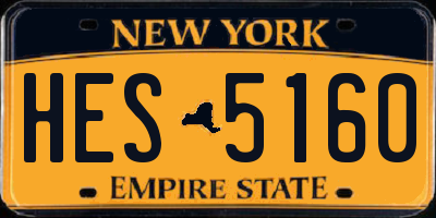 NY license plate HES5160