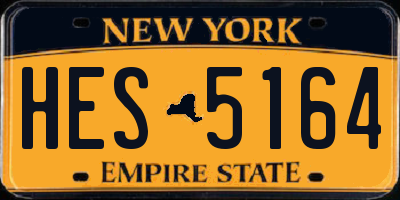 NY license plate HES5164