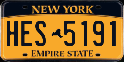 NY license plate HES5191