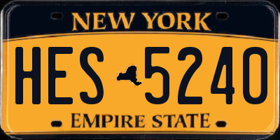 NY license plate HES5240