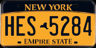 NY license plate HES5284