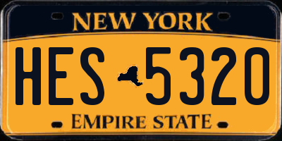 NY license plate HES5320