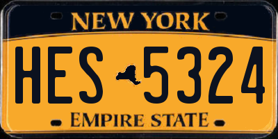 NY license plate HES5324