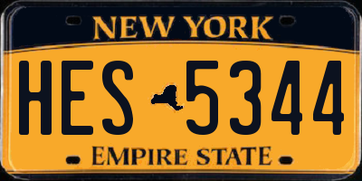 NY license plate HES5344