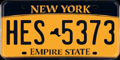 NY license plate HES5373