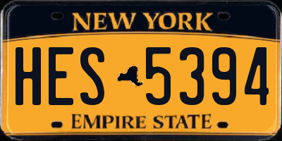 NY license plate HES5394
