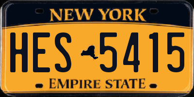 NY license plate HES5415
