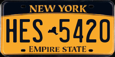 NY license plate HES5420