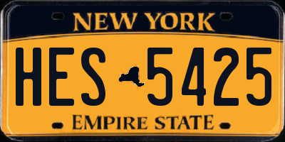 NY license plate HES5425
