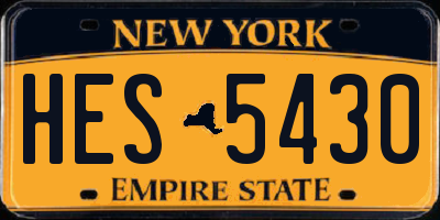 NY license plate HES5430