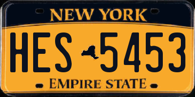 NY license plate HES5453