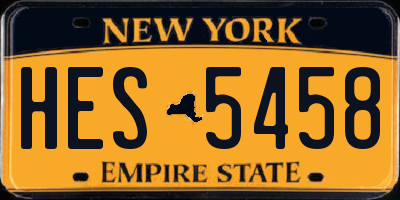 NY license plate HES5458