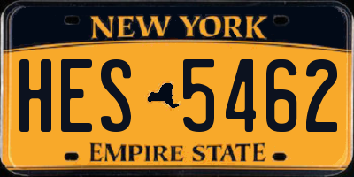 NY license plate HES5462
