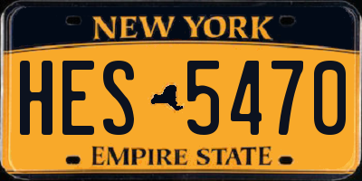 NY license plate HES5470
