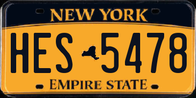 NY license plate HES5478