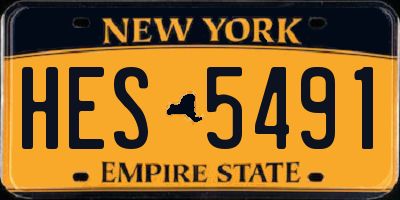 NY license plate HES5491
