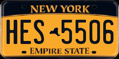 NY license plate HES5506
