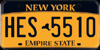 NY license plate HES5510
