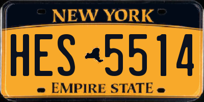 NY license plate HES5514
