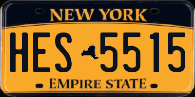 NY license plate HES5515