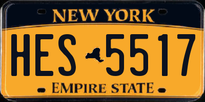 NY license plate HES5517