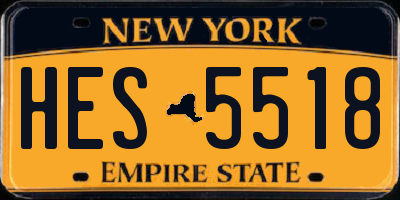 NY license plate HES5518
