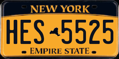 NY license plate HES5525