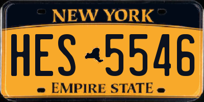 NY license plate HES5546