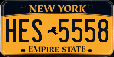 NY license plate HES5558
