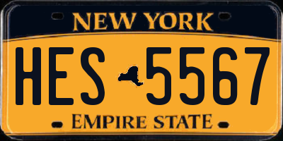 NY license plate HES5567