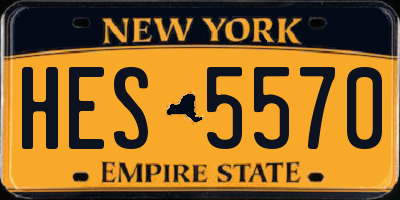 NY license plate HES5570