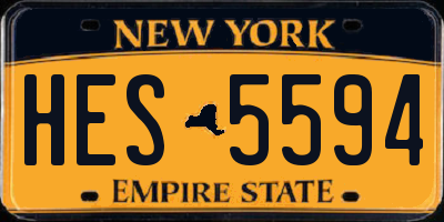NY license plate HES5594
