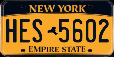 NY license plate HES5602