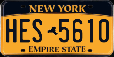 NY license plate HES5610