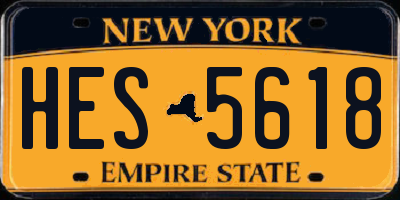 NY license plate HES5618