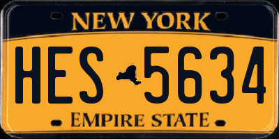 NY license plate HES5634