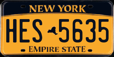 NY license plate HES5635