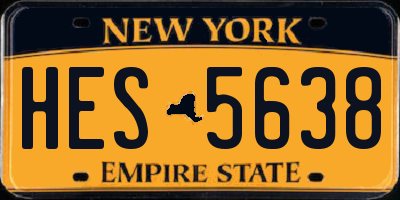 NY license plate HES5638