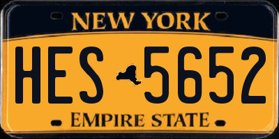 NY license plate HES5652