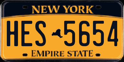 NY license plate HES5654