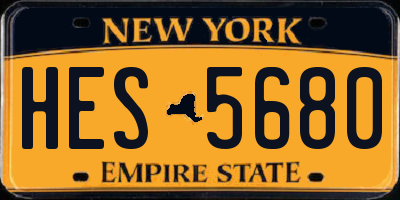 NY license plate HES5680