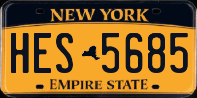 NY license plate HES5685