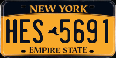 NY license plate HES5691